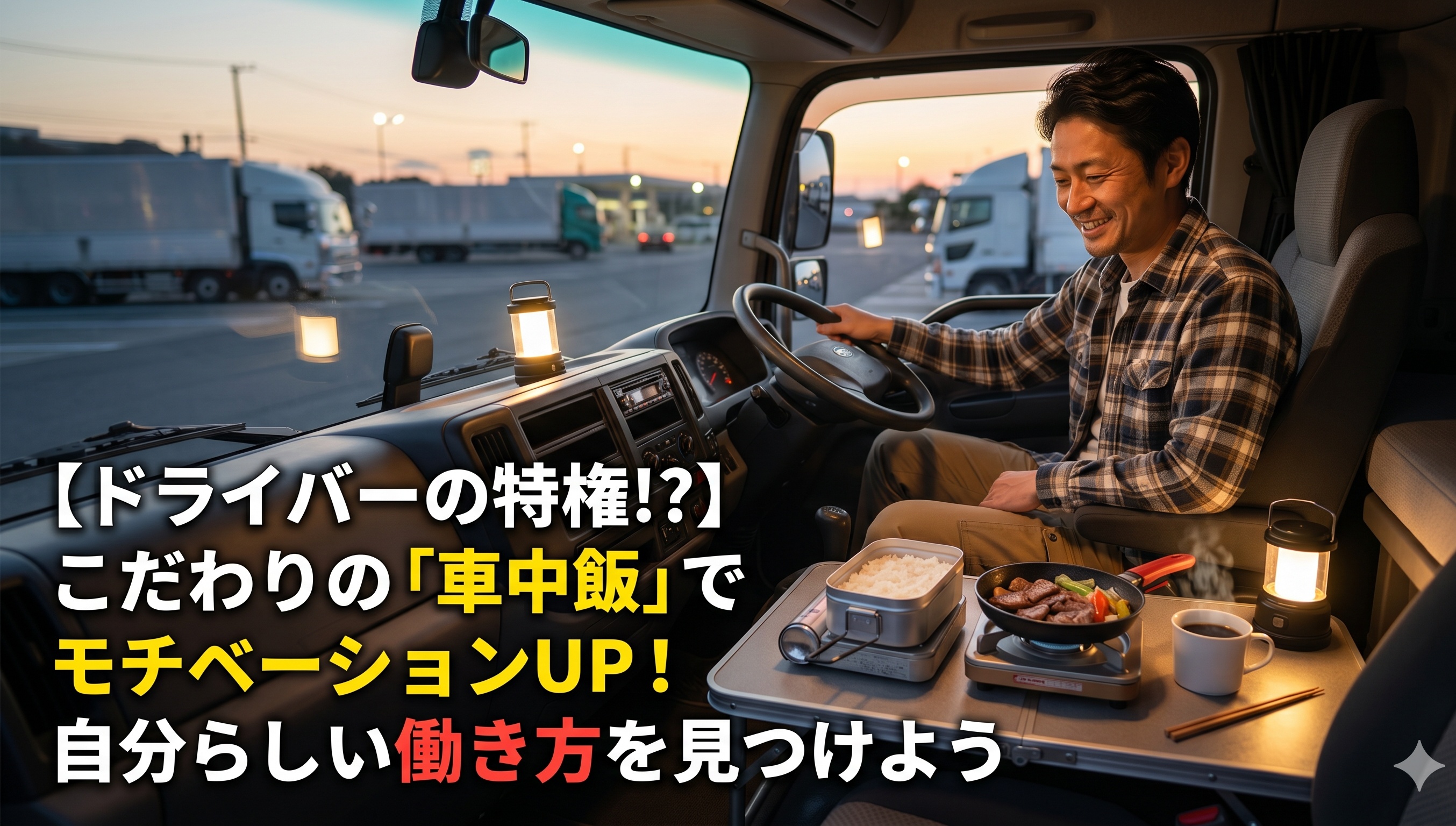 【ドライバーの特権!?】こだわりの「車中飯」でモチベーションUP！自分らしい働き方を見つけよう